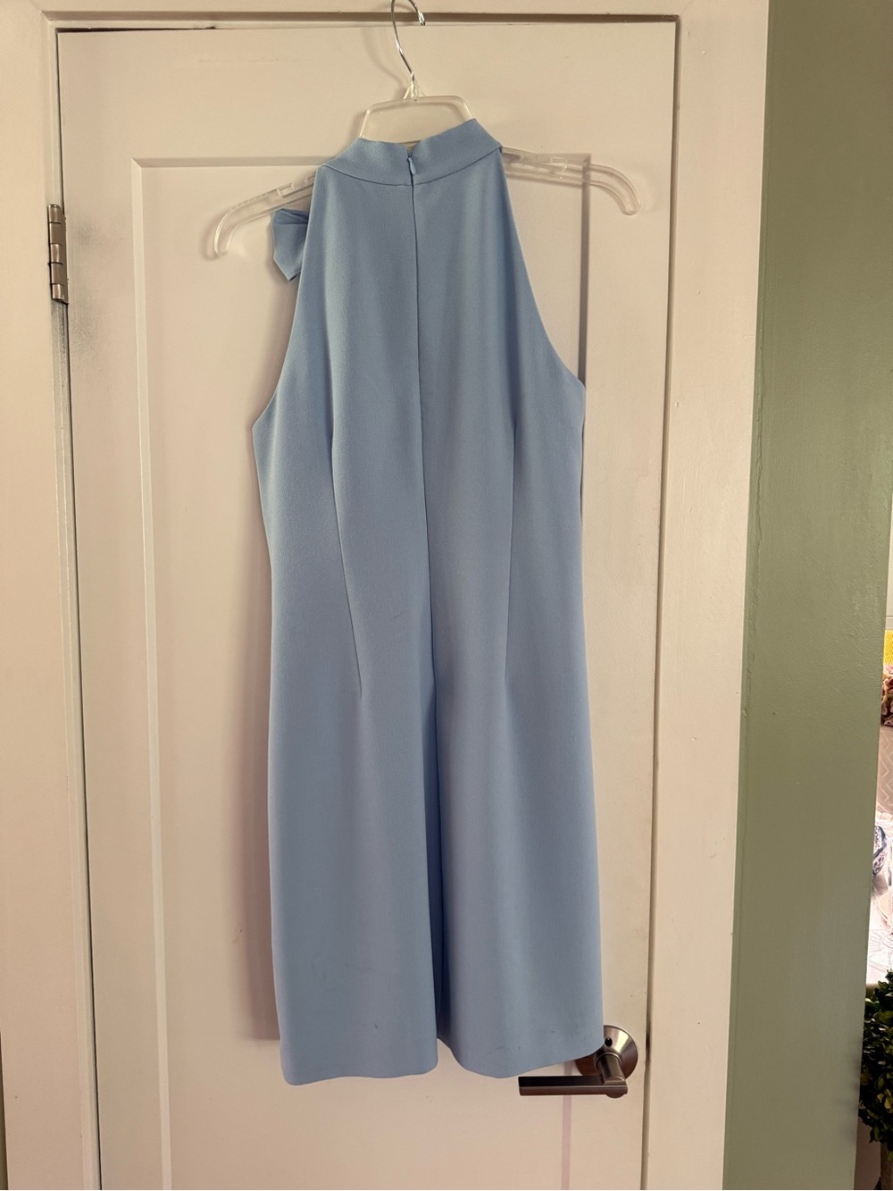 Vince Camuto Bow Neckline Baby Blue Dress Size 10 - Picture 4 of 7